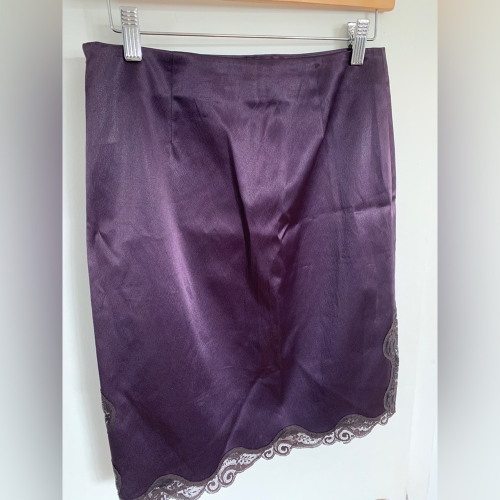 Purple silky skirt